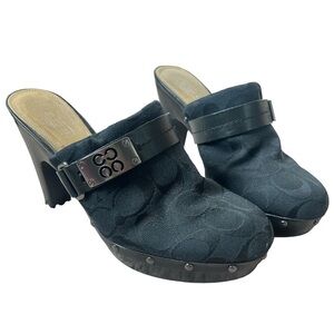Coach Sabot Black Clogs